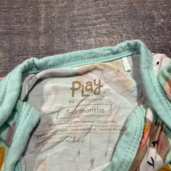 Little Sleepies 3-6 Months Bunny Print Bodysuit - Picture 3 of 4